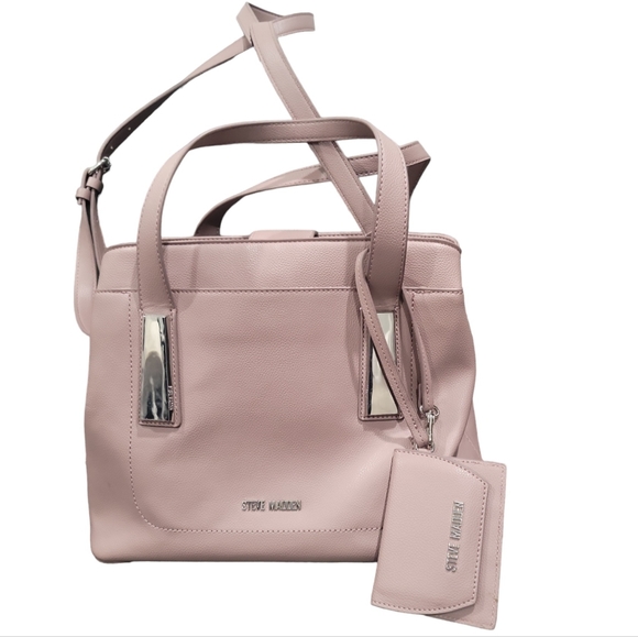 Steve Madden BGrammer Pale Pink Handbag With Optional Shoulder Strap - Picture 1 of 11